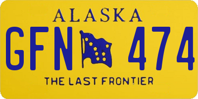 AK license plate GFN474