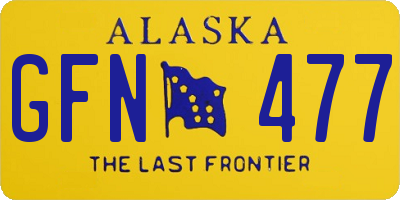 AK license plate GFN477