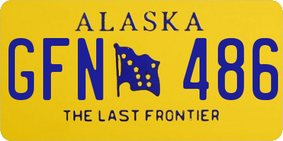 AK license plate GFN486