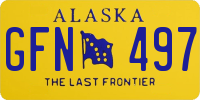 AK license plate GFN497