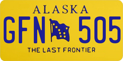 AK license plate GFN505