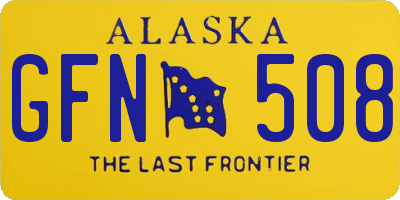 AK license plate GFN508