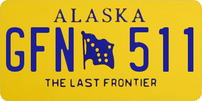 AK license plate GFN511