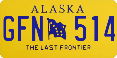 AK license plate GFN514