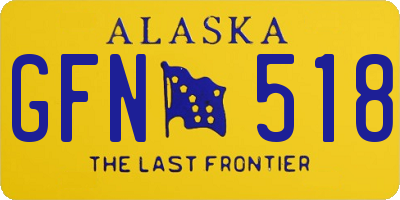 AK license plate GFN518