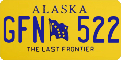 AK license plate GFN522