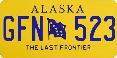 AK license plate GFN523