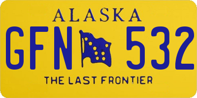 AK license plate GFN532