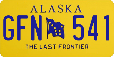 AK license plate GFN541