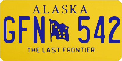 AK license plate GFN542
