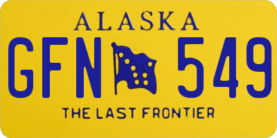 AK license plate GFN549