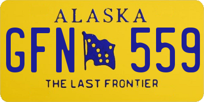 AK license plate GFN559