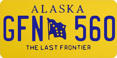 AK license plate GFN560