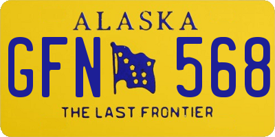 AK license plate GFN568