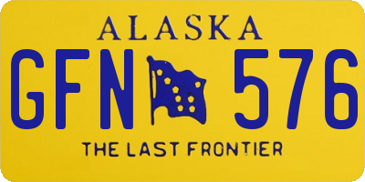 AK license plate GFN576
