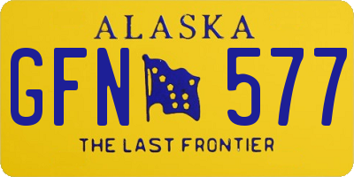AK license plate GFN577