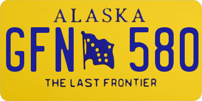 AK license plate GFN580