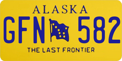 AK license plate GFN582