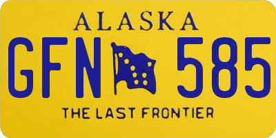 AK license plate GFN585