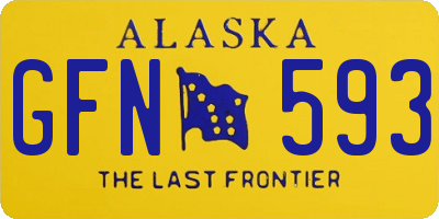 AK license plate GFN593