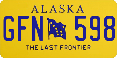 AK license plate GFN598