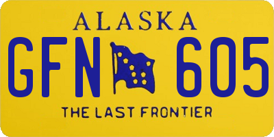 AK license plate GFN605