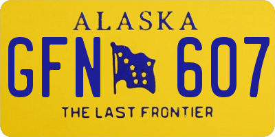 AK license plate GFN607