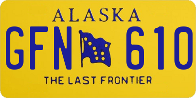 AK license plate GFN610