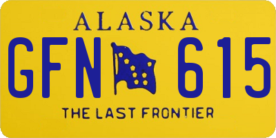 AK license plate GFN615