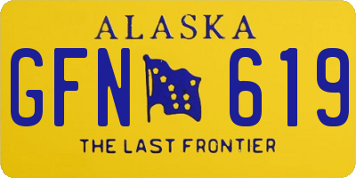 AK license plate GFN619