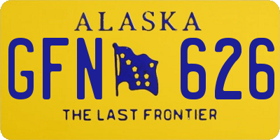 AK license plate GFN626