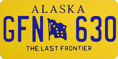 AK license plate GFN630