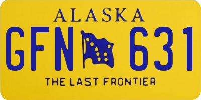 AK license plate GFN631