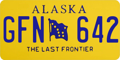 AK license plate GFN642