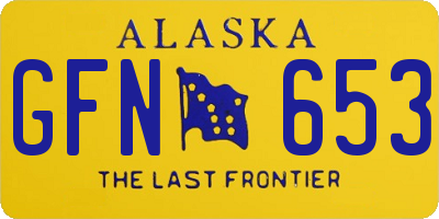 AK license plate GFN653