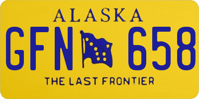AK license plate GFN658