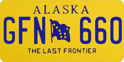 AK license plate GFN660
