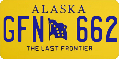 AK license plate GFN662