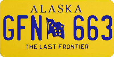 AK license plate GFN663