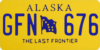 AK license plate GFN676