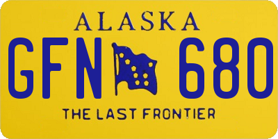 AK license plate GFN680