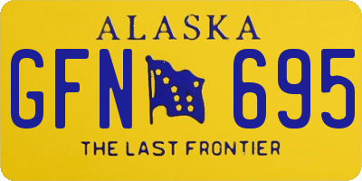 AK license plate GFN695