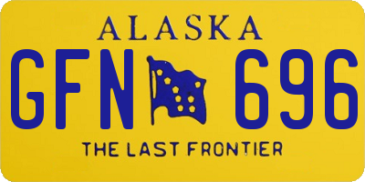 AK license plate GFN696