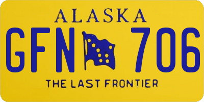 AK license plate GFN706