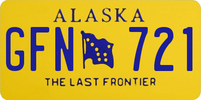 AK license plate GFN721