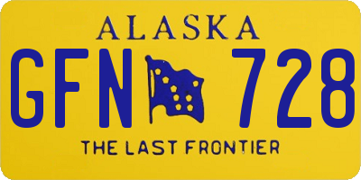 AK license plate GFN728