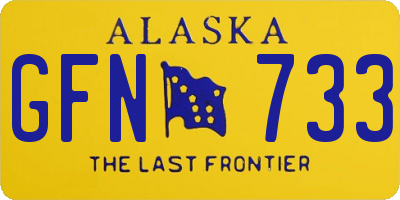 AK license plate GFN733