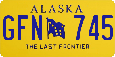 AK license plate GFN745
