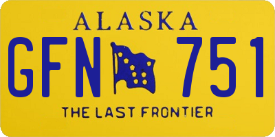 AK license plate GFN751