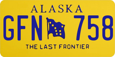 AK license plate GFN758